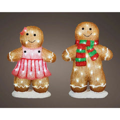 Lumineo 48 Led Acrylic Gingerbread 46cm - Cool White
