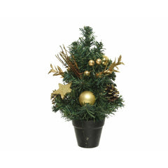 Everlands Mini Tree with Gold Decorations 30cm