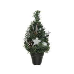 Everlands Mini Tree with Silver Decorations 30cm