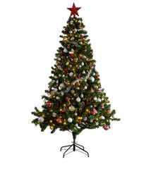 Everlands Pre-Lit Imperial Pine Christmas Tree with Decorations 1.8m