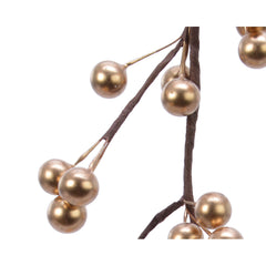 Decoris Foam Berry Garland 130cm - Gold