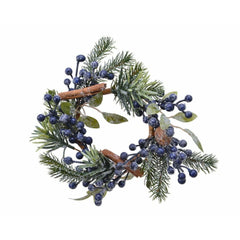 Everlands Wreath with Berries 20cm - Blue