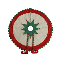 Decoris Polyester Tree Skirt with Elf Legs 90cm
