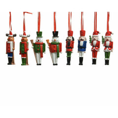 Decoris Hanging Polyresin Nutcracker - 8 Assorted