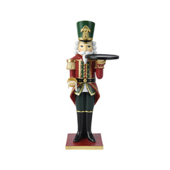Decoris Polyresin Nutcracker with Serving Plate 15 x 15 x 36cm