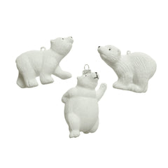 Decoris Hanging Plastic Bear 9cm - 3 Assorted