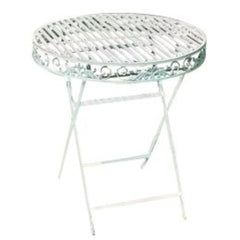 Vigor Mika Wrought Iron Round Table 70 x H76cm - White