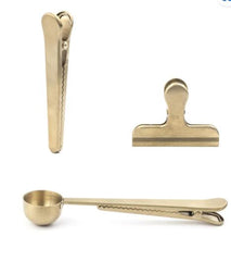 Kikkerland Brass Clip Set of 3