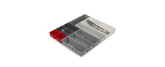 JJ DUO 10-PIECE DRAWER ORGANISER SET - GREY/RED 85191 (SS21)