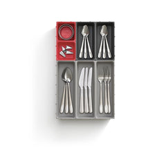 JJ DUO 7-PIECE DRAWER ORGANISER SET - GREY/RED 85190 (SS21)