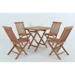 Square Folding Table 80 x 80cm with 4 Chairs