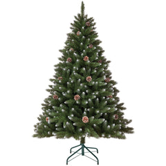 Norway Frosted Christmas Tree H150 x W97cm with 473 Tips and Pinecones