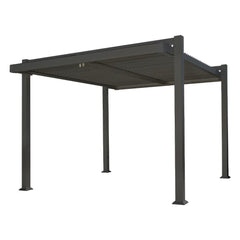 Naterial Persea Aluminium Pergola with Modular Roof 320 x 360cm - Dark Grey