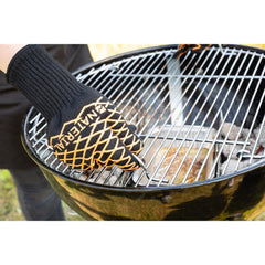 Naterial Bbq Gloves Black/Orange Silicone Grip.