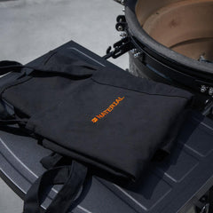 Naterial BBQ Apron in black with Naterial logo in Orange 100% Cotton.