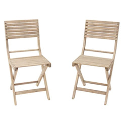 Naterial Solis Acacia Foldable Dining Chairs Set of 2