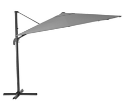 Naterial Aura Side Umbrella 2.9m by 2.9m - Dark Grey