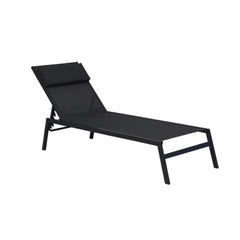 Naterial Riba Sunbed With Head Cushion Anthracite,