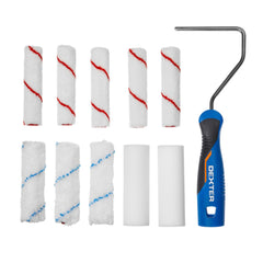 Dexter Mini Roller Kit With 3 Universal Sleeves, 2 Lacquer Sleeves And 2 Varnish Sleeves 11Cm,