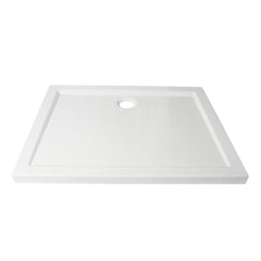 Sensea Essential Acrylic Rectangular Shower Tray 80 x 100cm - White Glossy