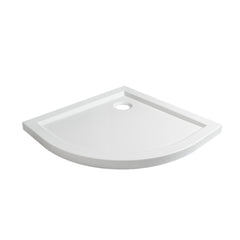 Sensea Essential Acrylic Corner Round Shower Tray 80cm - White Glossy