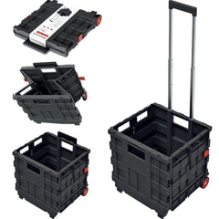 Kistenberg Folding Trolley Cart Box on Wheels 39.6x37x96cm,