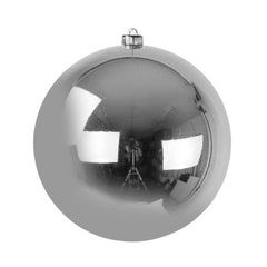 Decoris Shatterproof Bauble 25cm - Silver,