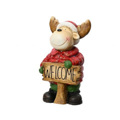 Decoris Polymagnesium Standing Deer with Text 32cm