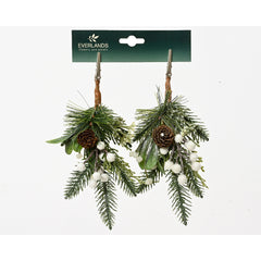 Everlands Modern Pinecone and Eucalyptus Pick Set of 2