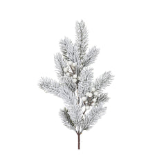 Everlands Snowy Fir Branch with White Berries 52cm