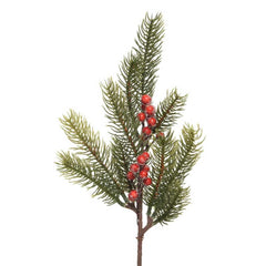 Everlands Pine and Berries Pick 35cm