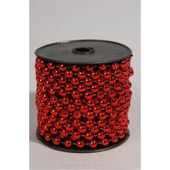 Decoris Plastic Beaded Garland 0.8cm x 10m - Christmas Red Gold