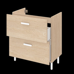 Sensea Easy Under-the-Sink Cabinet with 2 Drawers 70 x 40 x 70cm - Oak
