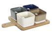 Aperitif Set 5 Bamboo Porcelain 27X20X1,3 Brown