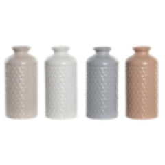 iDecor Dolomite Vase 9 x 9 x 19cm - Beige, Coral, Grey or White
