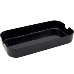 Black drawer organizer for size L drawers, made of PET material with a smooth finish.