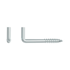 Standers Square Cup Hooks Steel Screw 2.5 X 25Mm - 20 Pieces