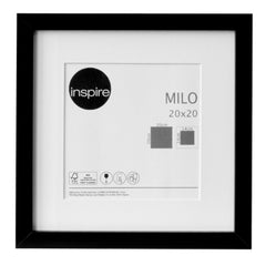 Inspire Milo Photo Frame 20 x 20cm - Black