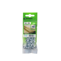 Standers Chipboard Steel Flat Screw - 4X16mm Type 17 35Pc