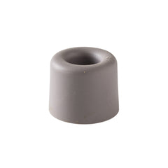 Soft Wall And Floor Door Stopper, Grey,Hybrid Fixation,Ø3X2.5Cm, 1Pc