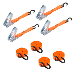 Standers Straps with Ratchet and Hook Set of 4 Pieces 250kg