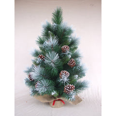 Glacier Mini Christmas Tree H60 x W35cm with 55 Frosted Tips and Pinecones