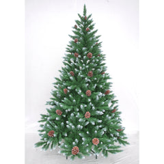 Norway Frosted Christmas Tree H240 x W157cm with 1367 Tips and Pinecones