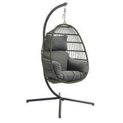 Yoyo Hanging Egg Chair - Charcoal/Olive