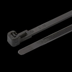 Lexman Reusable Cable Tie Pack of 25 Pieces 20cm x 0.46cm - Black