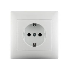 Lexman Socket 2P+T 16A -F-Shuko Type- White,
