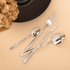 Homla Lugano Cutlery Set of 24 Pieces - Silver