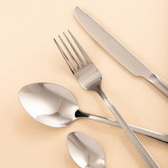 Homla Lugano Cutlery Set of 24 Pieces - Silver