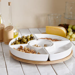 Homla Fincan Rotating Platter Serving Dish 30cm - White