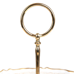 Homla Lisala 2 Tier Cake Stand 21/ 28cm - Transparent with Gold Rim